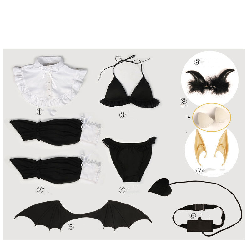 Darling Demon Cosplay Set – Succubus Schoolgirl Kit (Inspired by Anime Muse Magic)