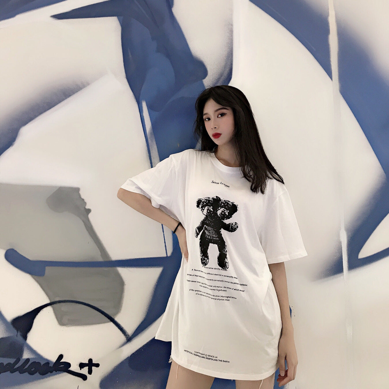 Distorted Teddy Tee – “Soft Chaos” Edition