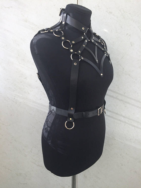 Shadow Web Harness – Adjustable Gothic Body Bond