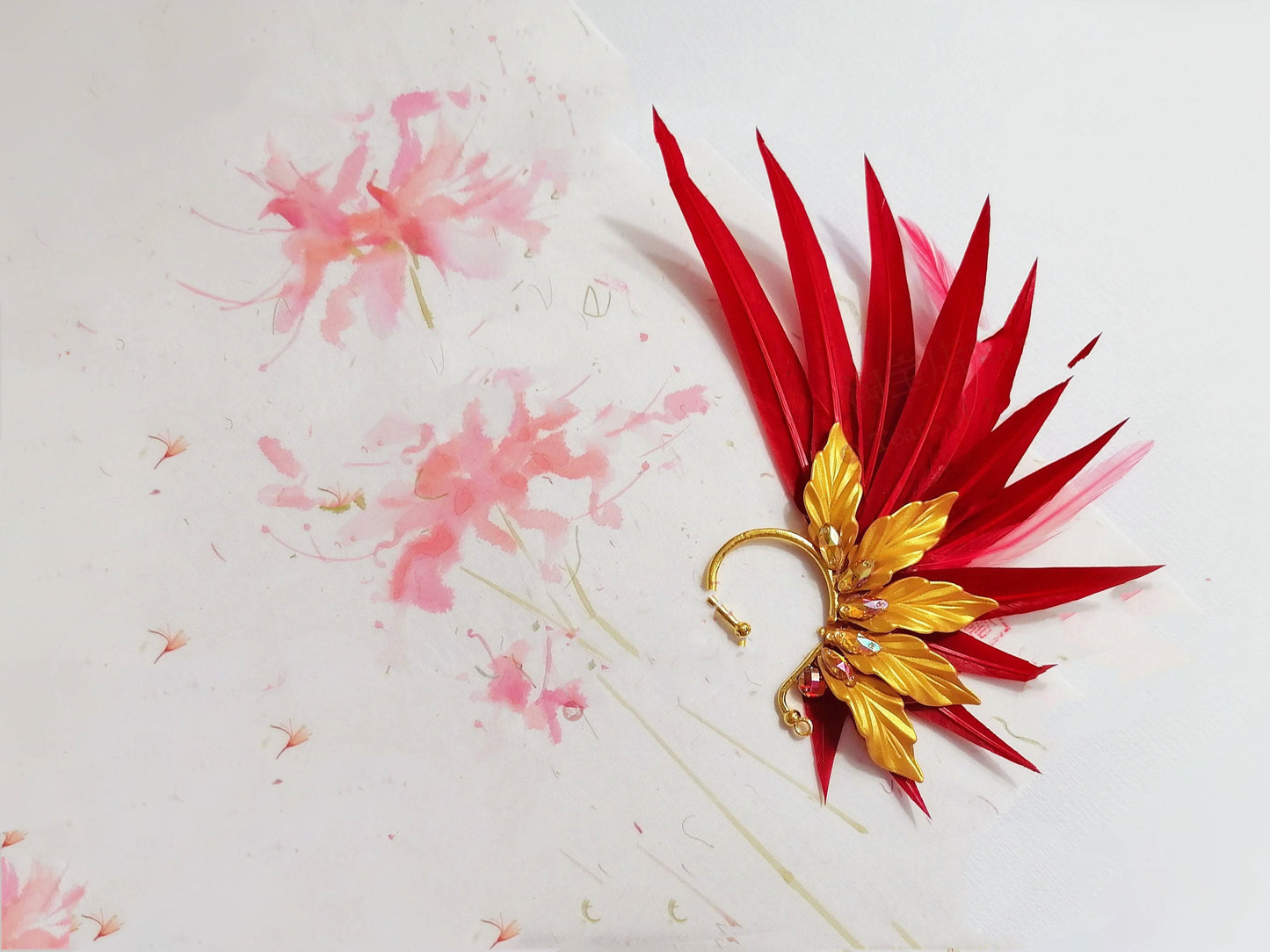 Feather Earrings Angel Wings Jewelry
