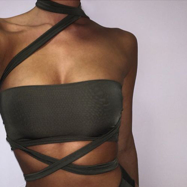 TANGLE TWINS WRAP BIKINI SET
Split Swimsuit Two-Piece Suit