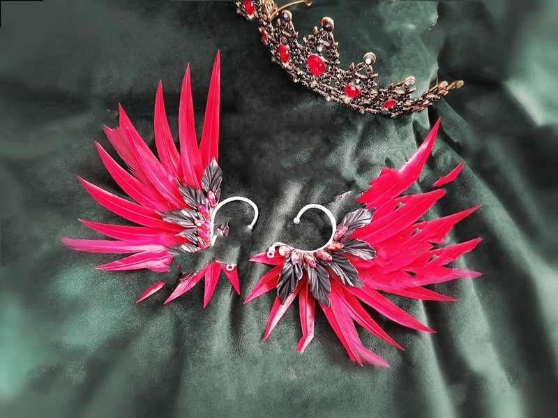 Feather Earrings Angel Wings Jewelry