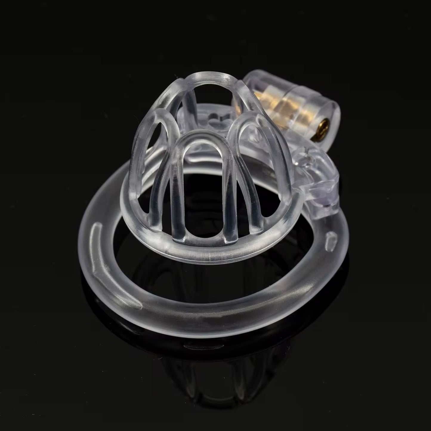 Plastic hallow breathable Chastity set of two including 4 rings rings 5sizes -+ ket set 40mm-52mm