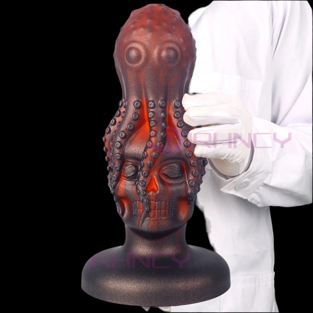 10cm Skull Anal Toys for Man 18+ Silicone Platinum Liquid SiliconeAnalyse Dildo Adult Sex Toy for Women Men Butplug
