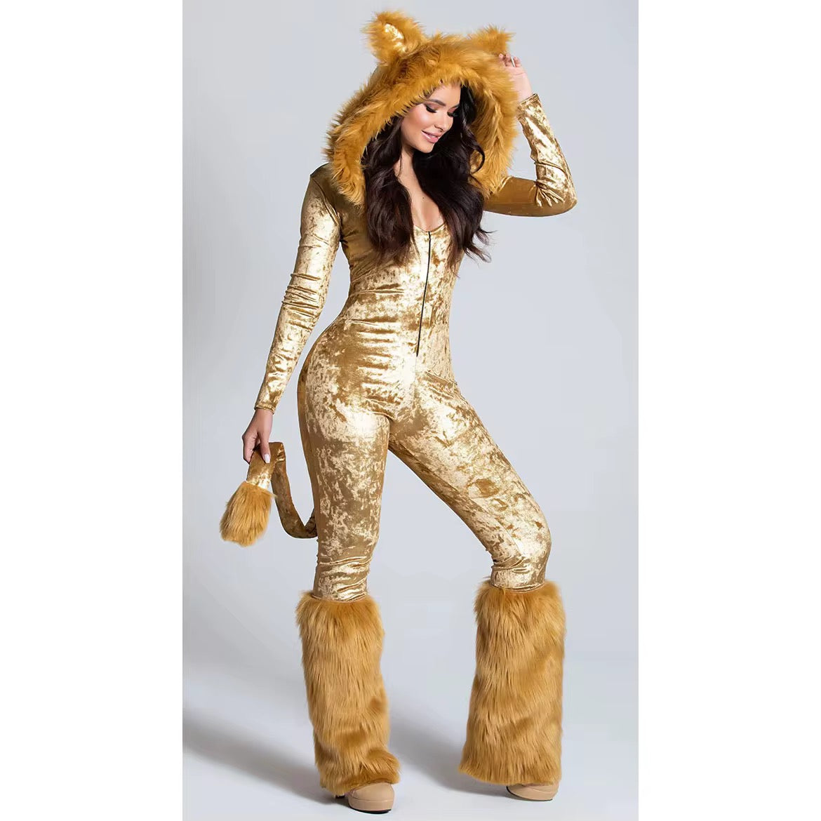 Full set lion furry costume
