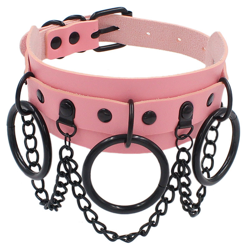 Dark Gothic Harajuku PU Leather Collar