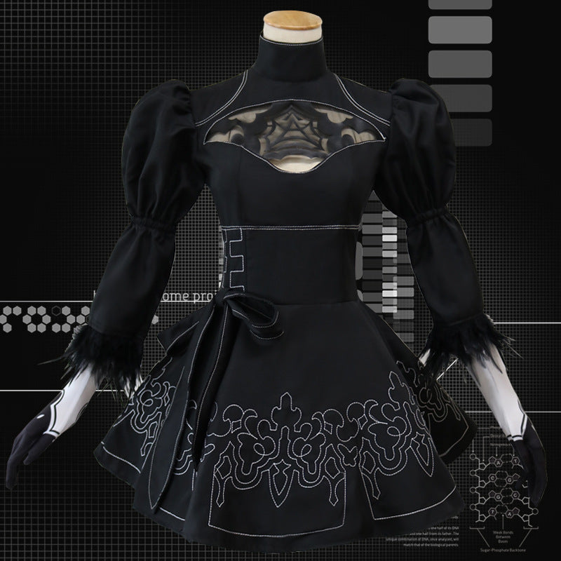 YoRHa Shadow Dress Set – Cosplay Couture Inspired by 2B