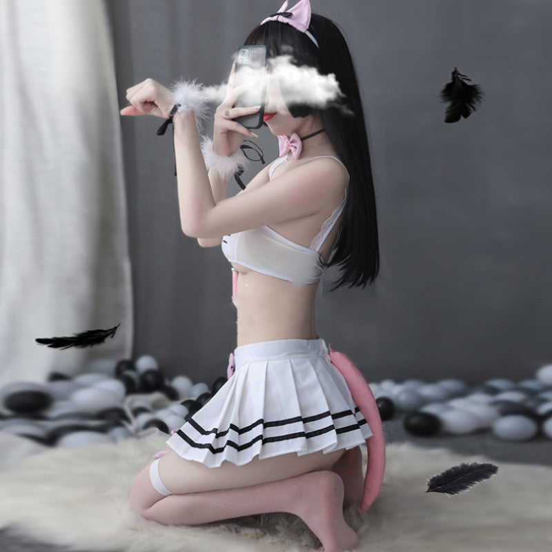 Cute cosplay kitty suit