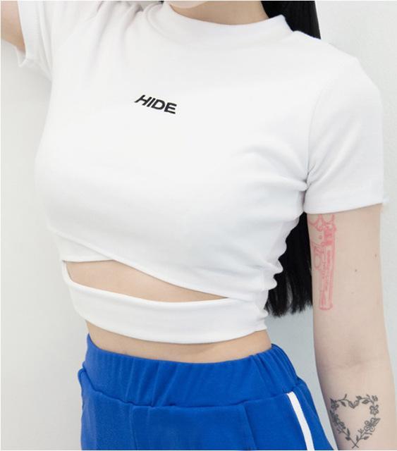 “HIDE” EMBROIDERY TEE