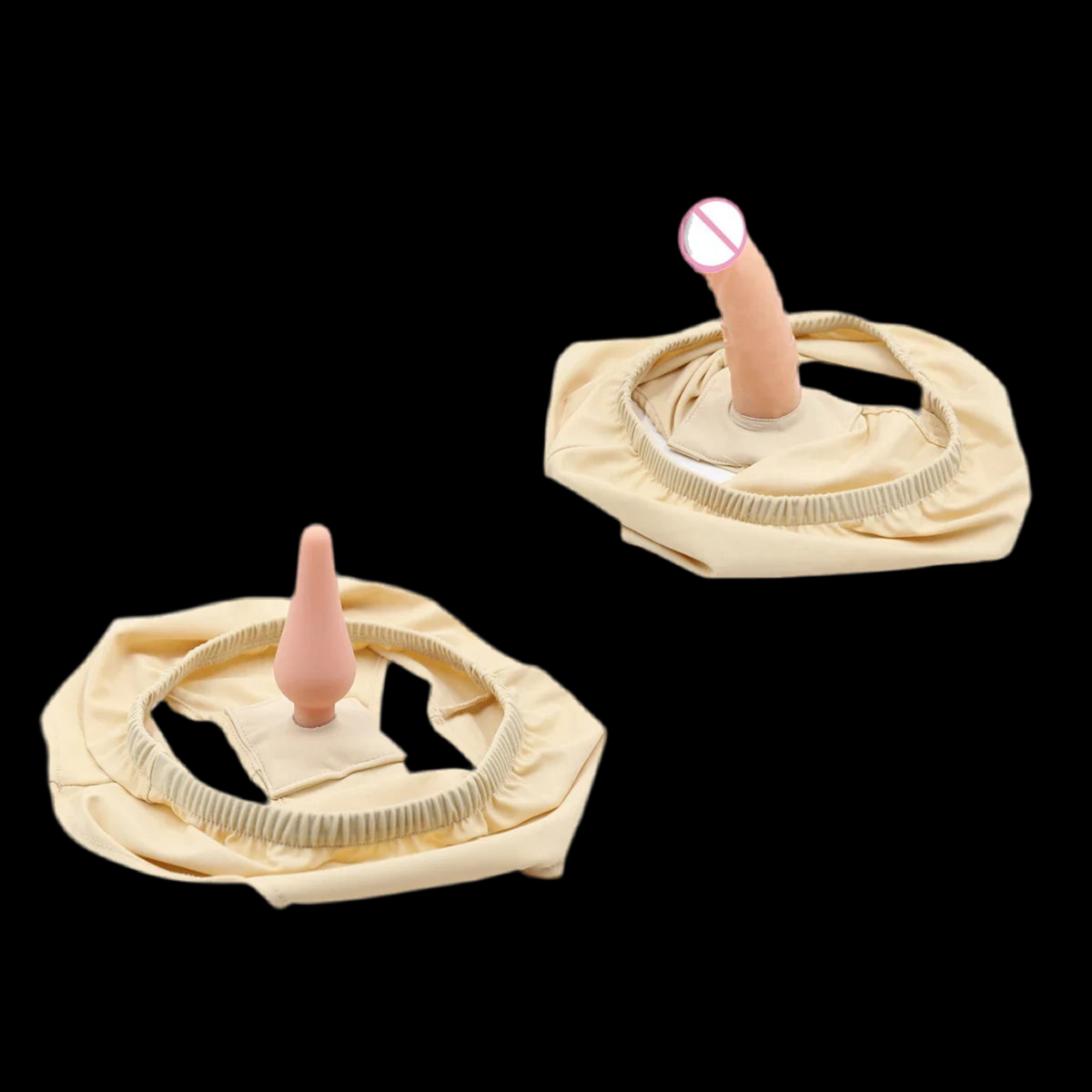 Masturbation Briefs with Dildo Plug, Vaginal Anal Plug Panties for Unisex Chastity Belt Sex Toy Adult Games
