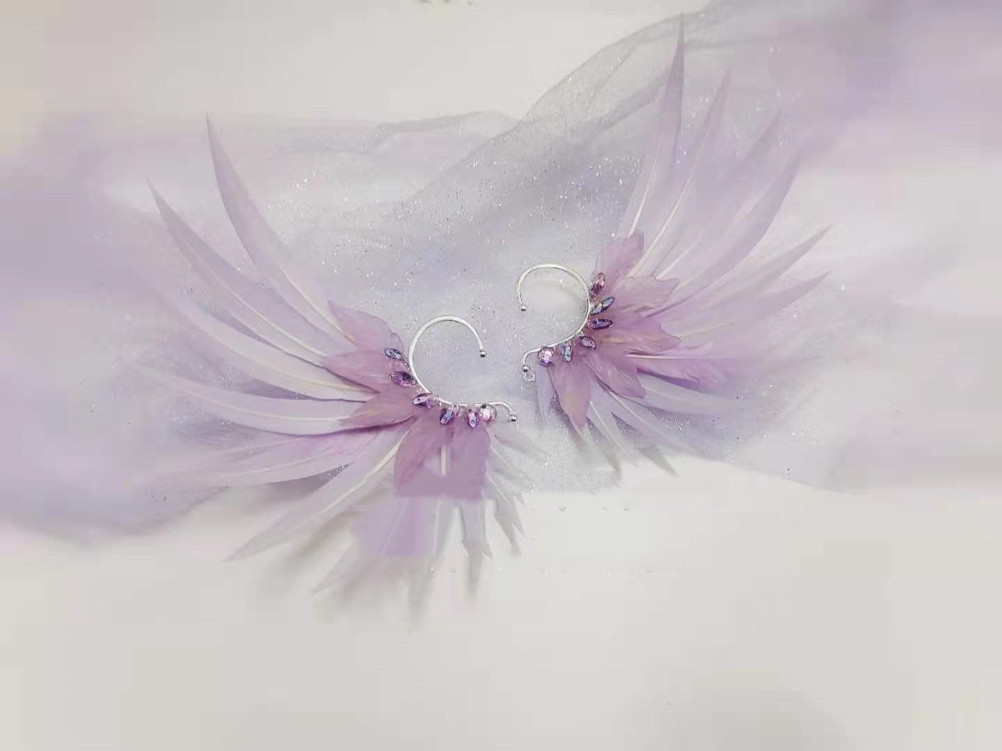 Feather Earrings Angel Wings Jewelry
