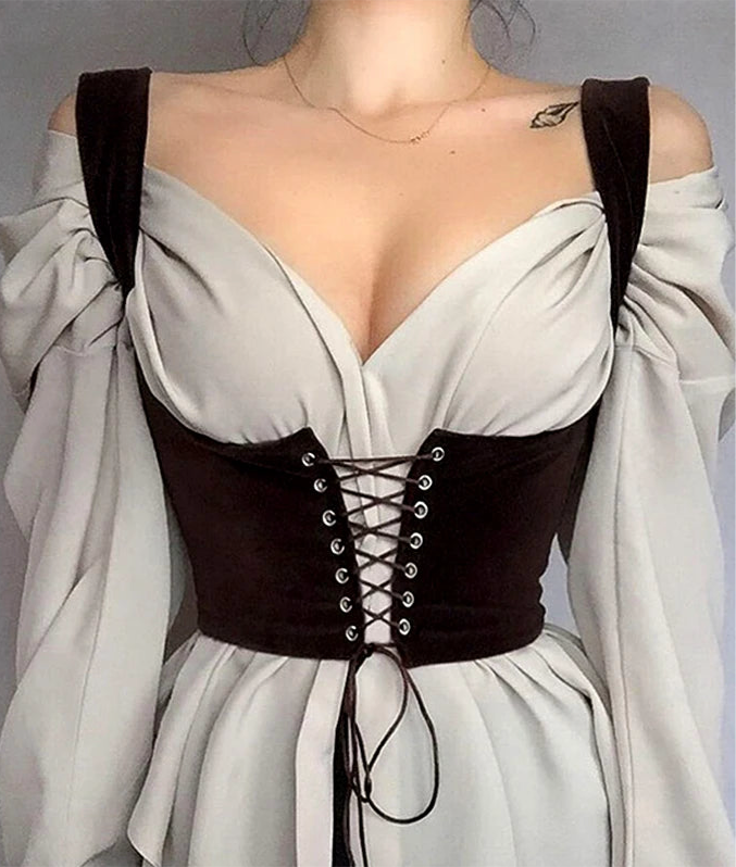 Women's Lace Up Corset Bustier Sexy Underbust Corsets Tops Spaghetti Strap Cami Crop Top Bralette Slimming Shaper Waist Belt