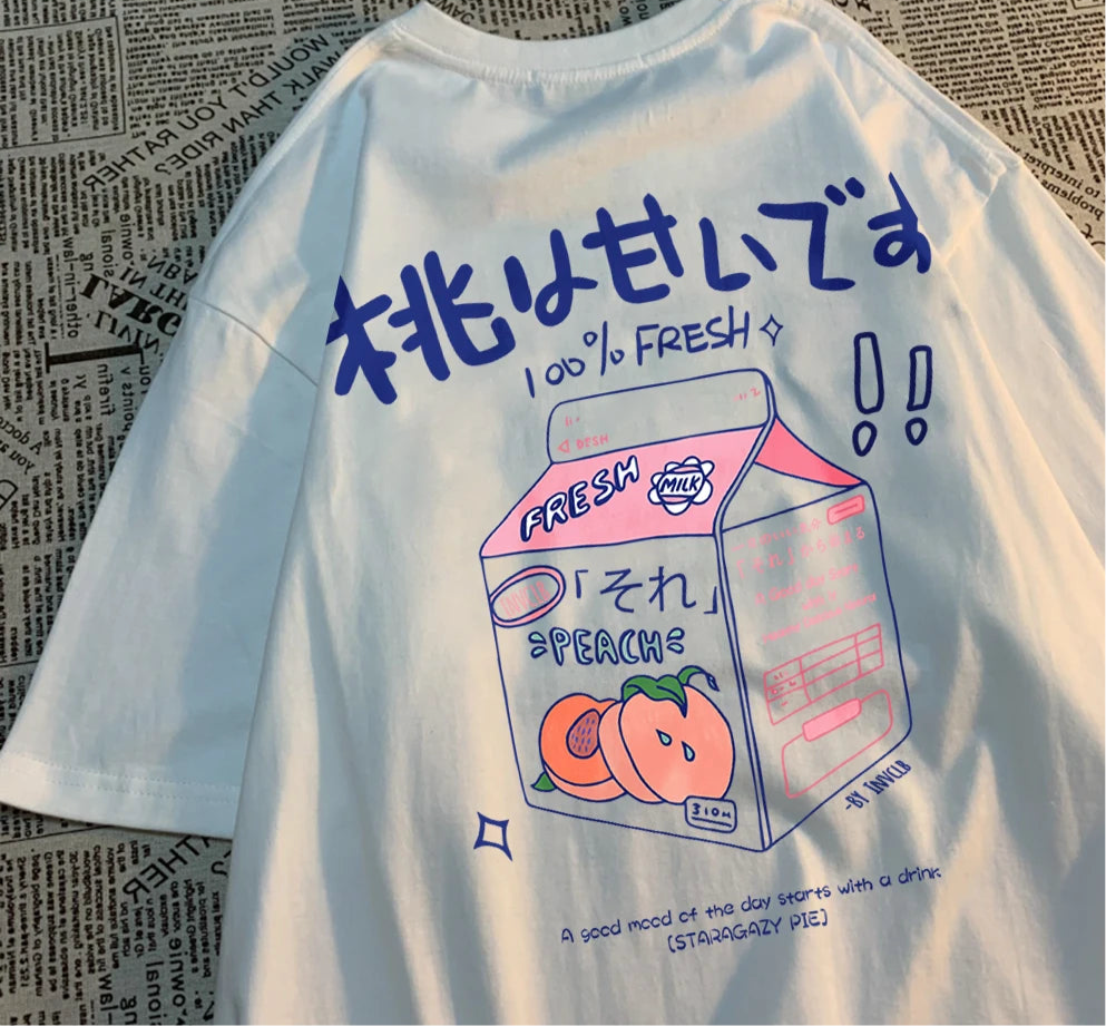 Peach Flavored Beverage baggy Tee Shirt