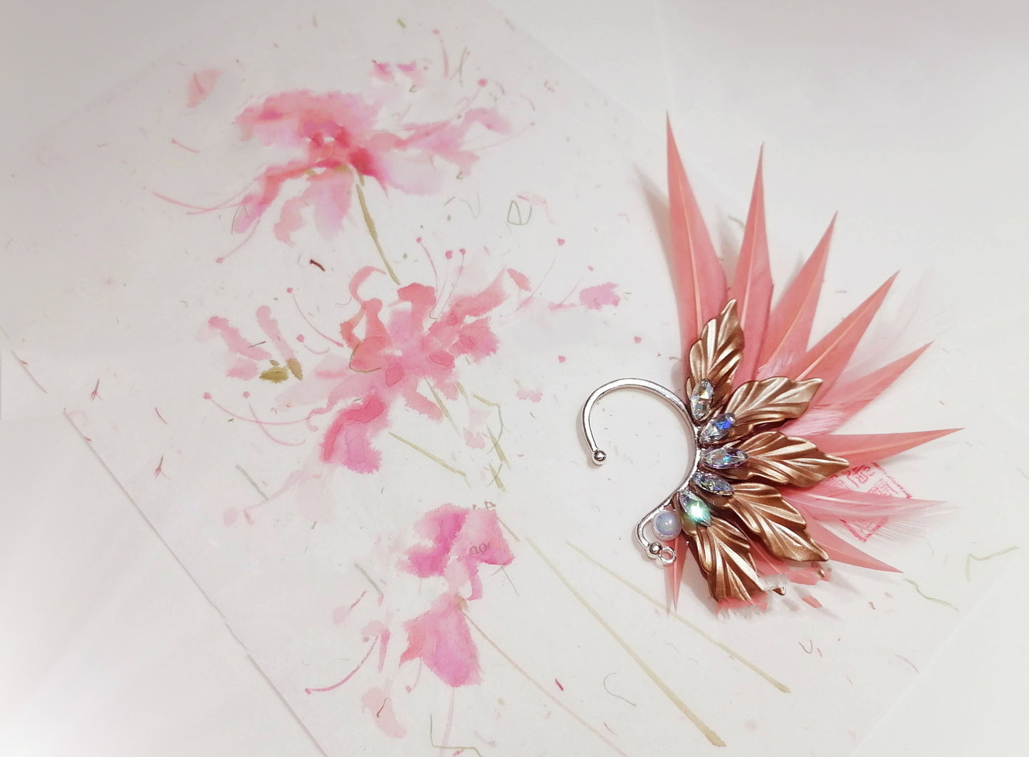 Feather Earrings Angel Wings Jewelry