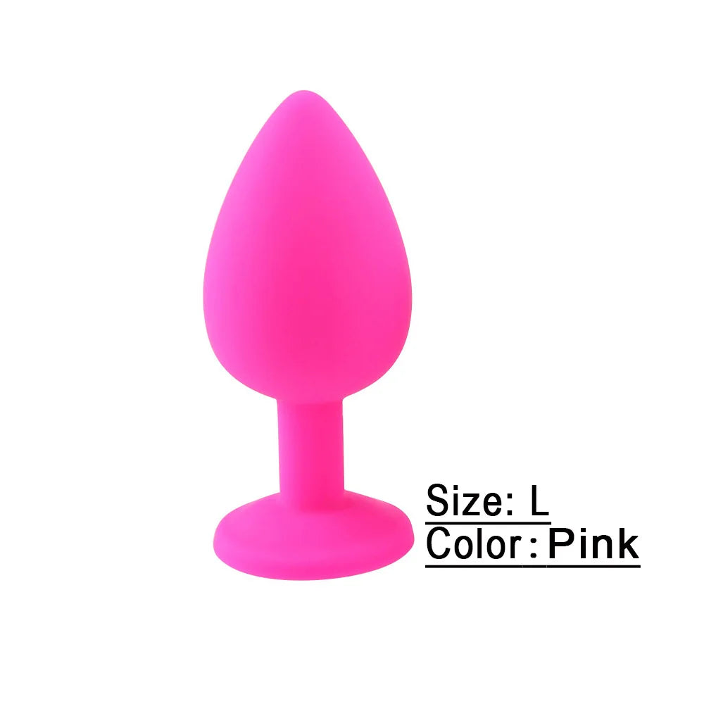 3 Size Silicone Butt Plug Anal Plug Prostate Massage Stimulator Anal Trainer for Adult Erotic Sex Toys for Women Men Gay Couples