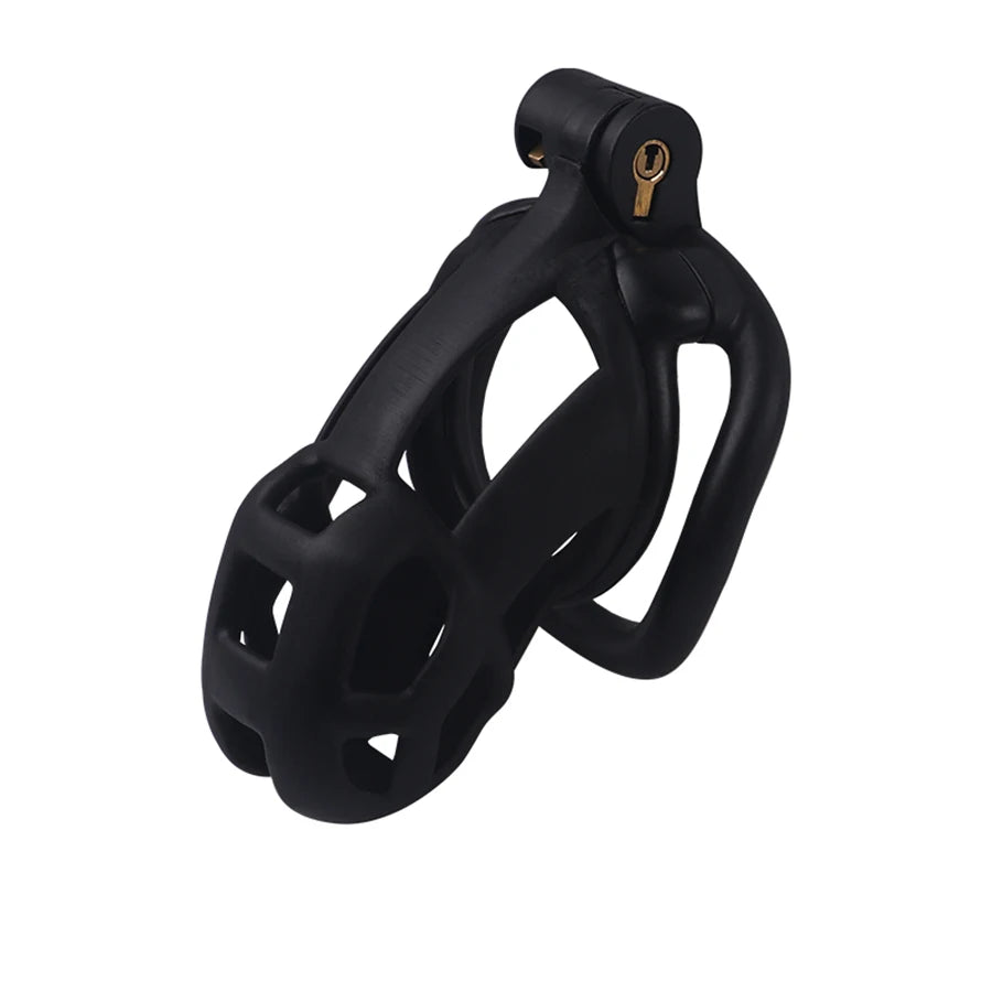 Chastity Men's Lock Chaste Vessel Black Light Pvc Penile Ring Snap Ring Multi Size Cage SM Sex Toys BDSM Pink Valentines Day Bds
