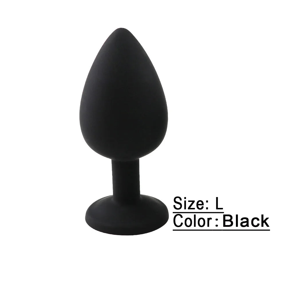 3 Size Silicone Butt Plug Anal Plug Prostate Massage Stimulator Anal Trainer for Adult Erotic Sex Toys for Women Men Gay Couples