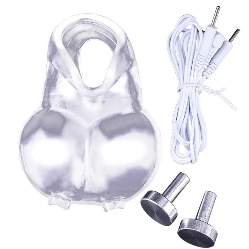 e stim Cock Ring,Electrostimulation Electrosex Penis Extender,BDSM Electro Sex for Men,E-stim Cockring,Electric Shock Scrotum