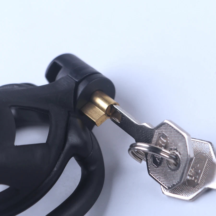 Chastity Men's Lock Chaste Vessel Black Light Pvc Penile Ring Snap Ring Multi Size Cage SM Sex Toys BDSM Pink Valentines Day Bds