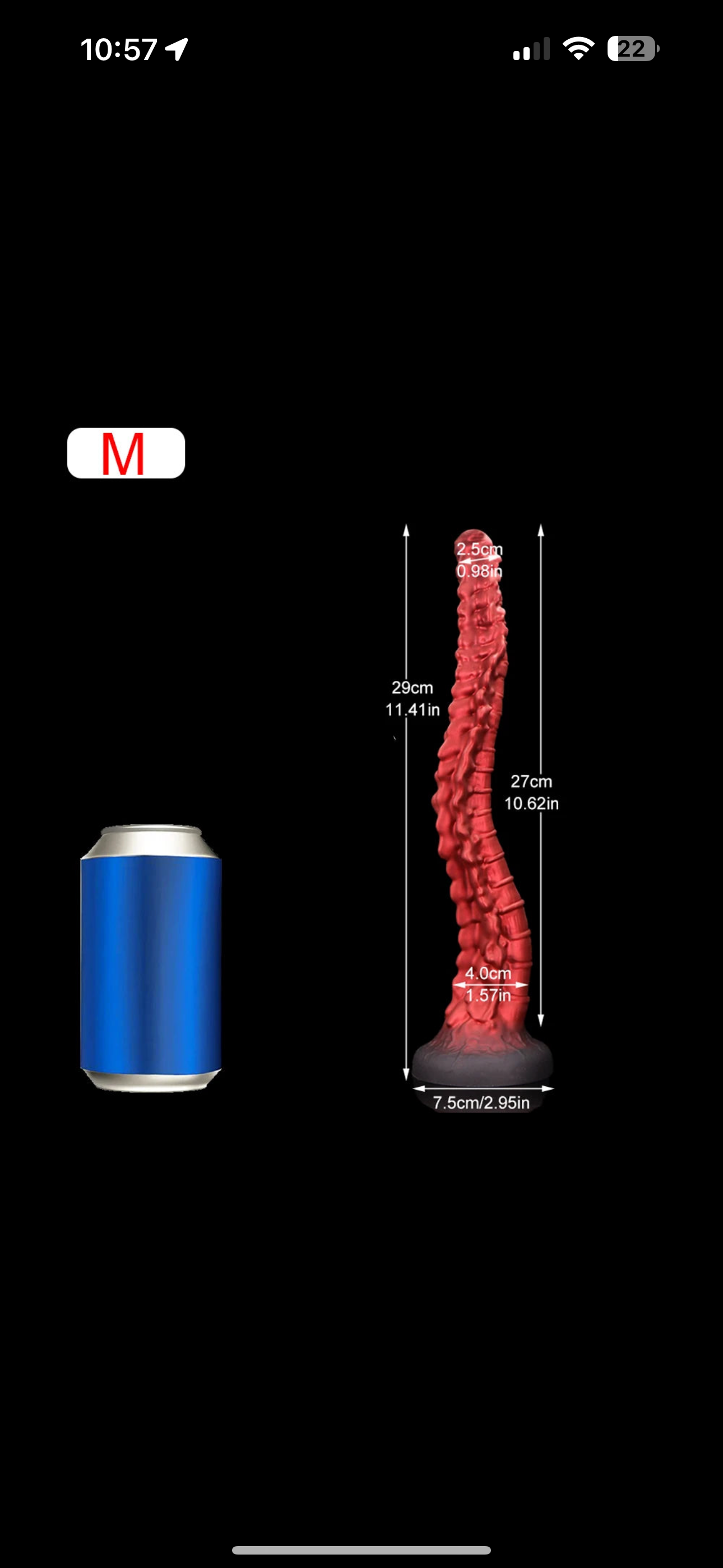 ASHBURNS S-XL Long with Strong Suction Cup Spine Long bone white and Crimson red