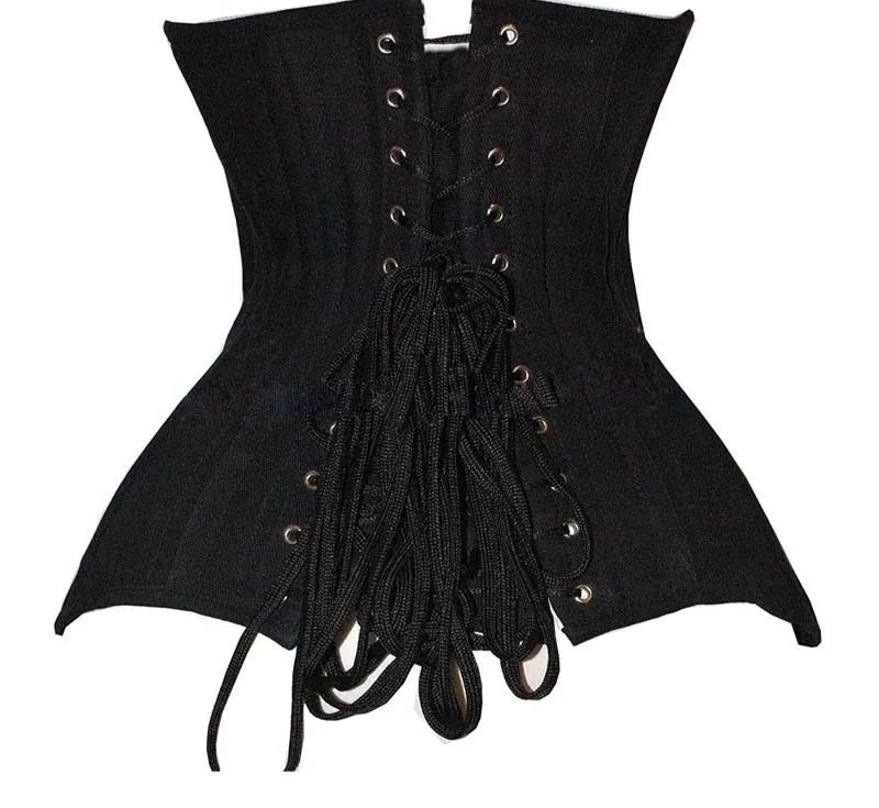 Women Underbust Corset Top Steel Bones Slimming Gothic Bustier Tops Waist Trainer Cincher Belts Black Outfits Steampunk Corset