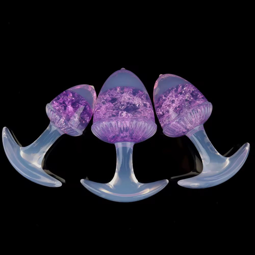 Purple Crystal Acorn Collection Anal plug