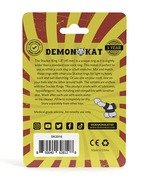 Demon Kat 1.8' Stacker Ring - Black