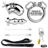Detachable Anal Plug Strap on Male Chastity Cage with Silicone Urethra Catheter 4 Size Ring Adult Toys for Role-Play Games