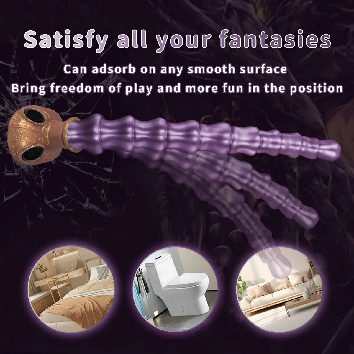 Extra Long sea Animal diver Dildo Large Anal Beads Big Monster alien Dildo with Suction up Fantasy Toy Huge Long Silicone Anal Plug