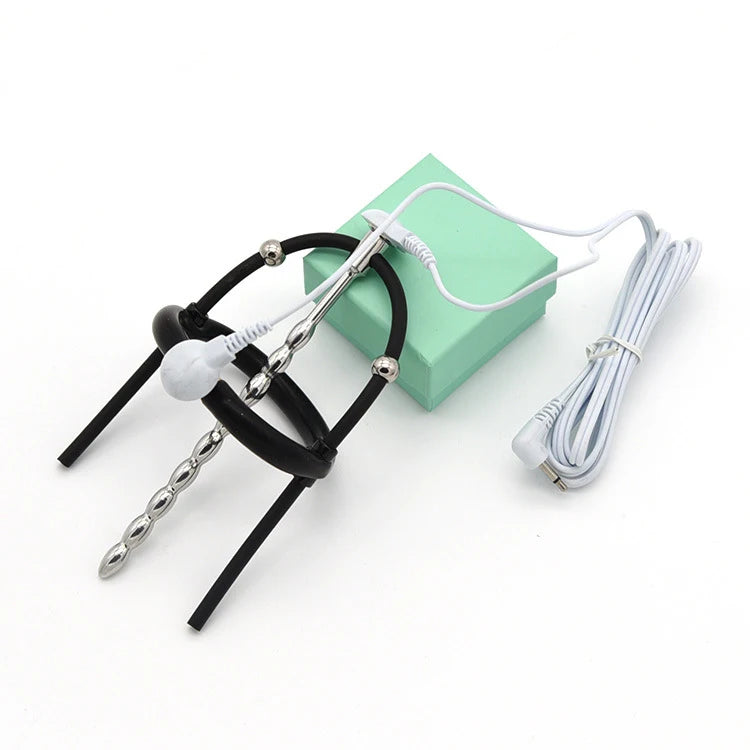 Electro Nipple Clamps Cockring,Electrostimulation Anal Butt Plug, Electric Shock Penis Ring/Plug Stimulation,E stim BDSM Sextoys