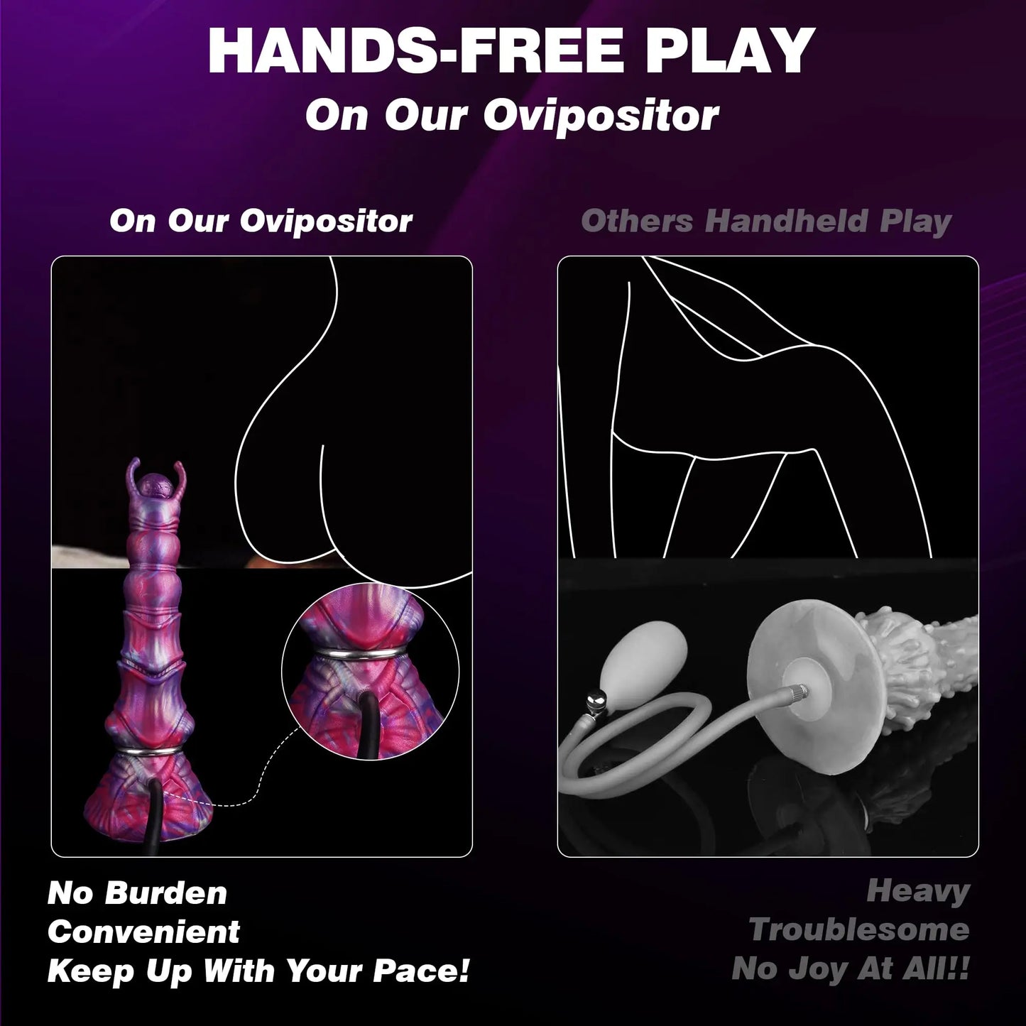 Monster Fantasy Ovipositor Dildo with 4 Eggs Big Dog Knot Horse Cock Dildo with Inflatable Pump Anal Toys Adult Sex Toys for Men