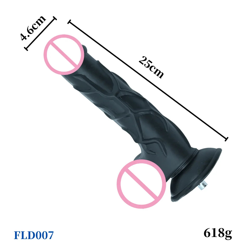 ROUGH BEAST Black Dildo Attachments for VAC-U-Lock/Quick Plug Sex Machine Love Machine Accessories for Adult Sex Toy Product