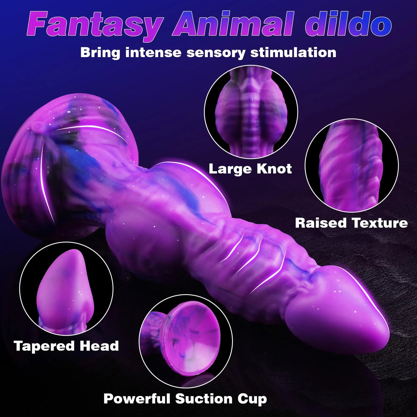 Thick Fantasy Monster Alien Knot Dildo Sex Toys with Suction Cup Silicone Anal Dildo Creature Animal Dildo for G-spot