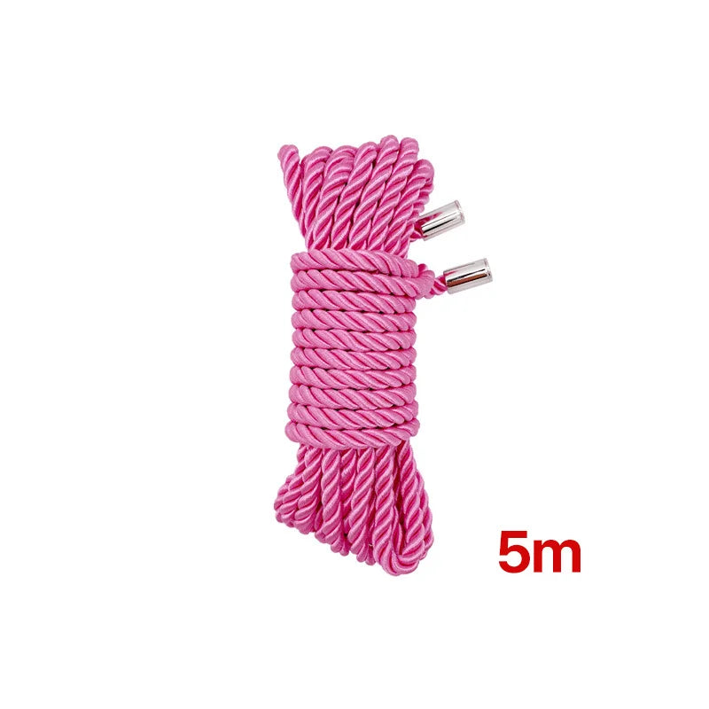 ASHBURNS 5m/10m Upgrade Soft Silk Rope Sex Bondage Restraint Slave Roleplay Sex Toys For Women Couples Adult Games Erotic Bdsm Fetish