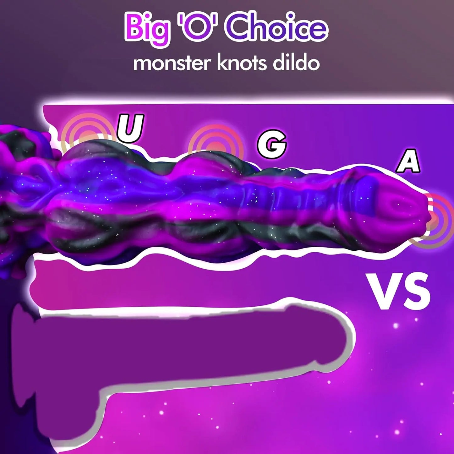 Dog Cock Dildo with 2 Big Knots Huge Dildo Fantasy Alien Anminal Horse Adult Toy with Suction Cup Soft Luminous Silicone Dildo