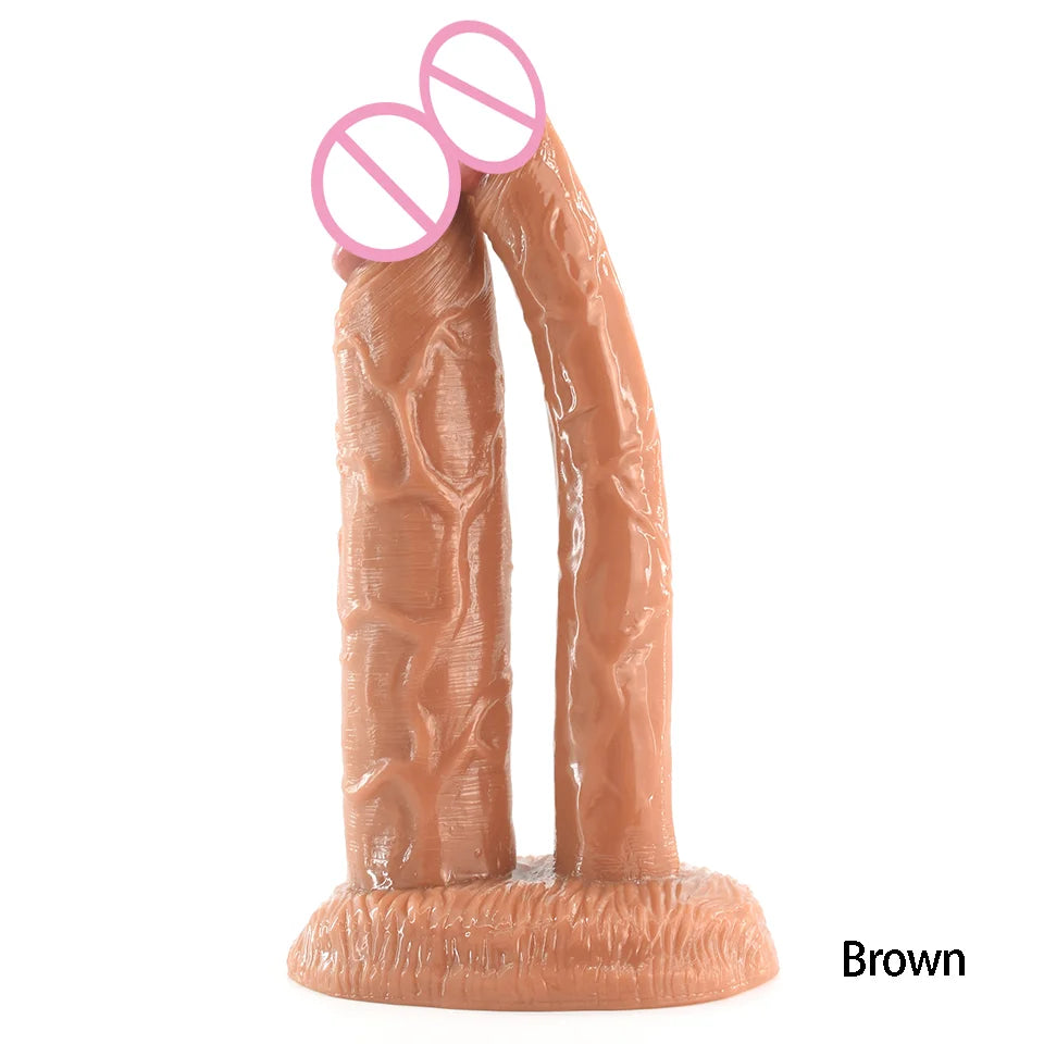 ROUGH BEAST Double Dildos Female Masturbation Massager Huge Fist Dildo Anal Plug Toys with Sucker Cup Sex Toys for Women