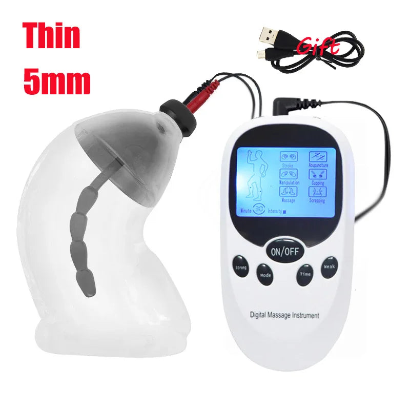 Electric Shock Penis Plug Cock Ring Chastity Cage Penis Electric Stimulator Bdsm Extreme Tazer Masturbator Male Urethral Dilator