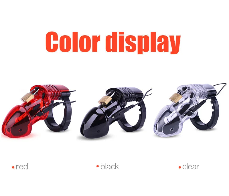 BDSM Electro Shock CB6000 Male Chastity Cock Cage Sex Ball Stretcher,Electric Stimulator Penis Lock Ring Gay Masturbation Tools