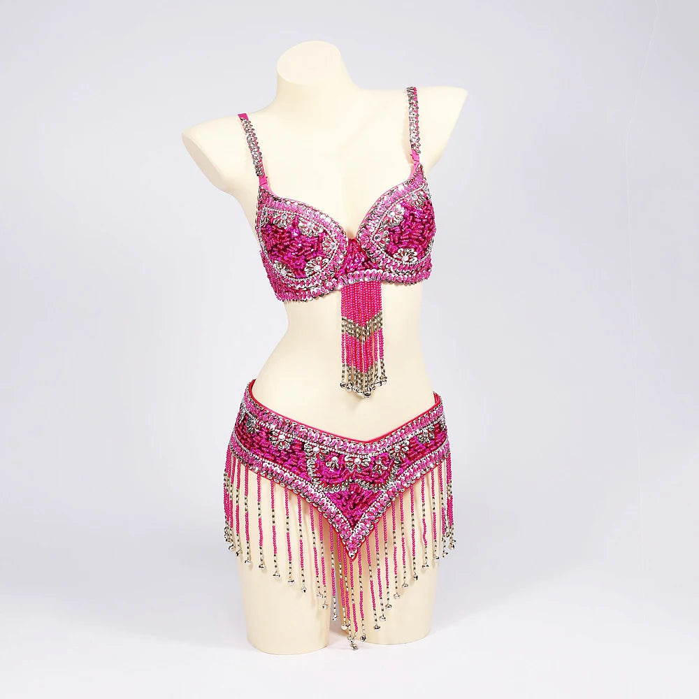 FRINGE FANTASY: Handmade Beaded Embroidered Bra & Belt Festival Set – ASHBURN™ Signature Drop