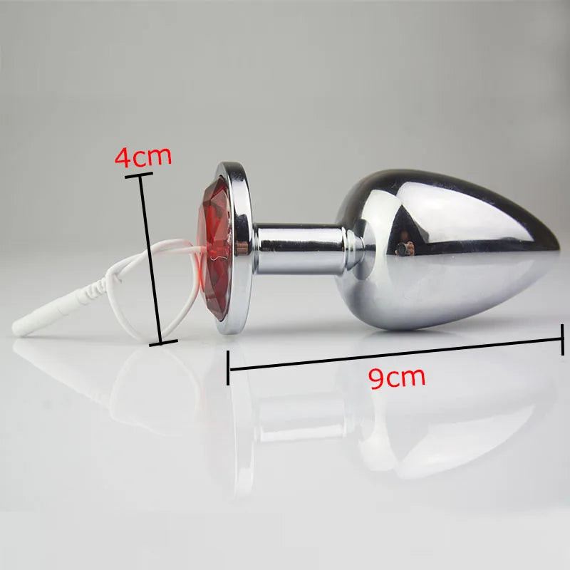 Electro Stimulation Butt Plug Dildo Vibrator,Electric Shock Vagina Anal Dilator Prostate Massage,BDSM Sex Toys For Couples