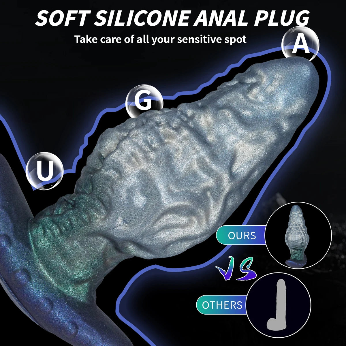 Big Silicone Skull Butt Plug Prostate Massager Fantasy Monster alien Anal Trainer Wearable Dildo Anal Stretcher Vaginal Plug