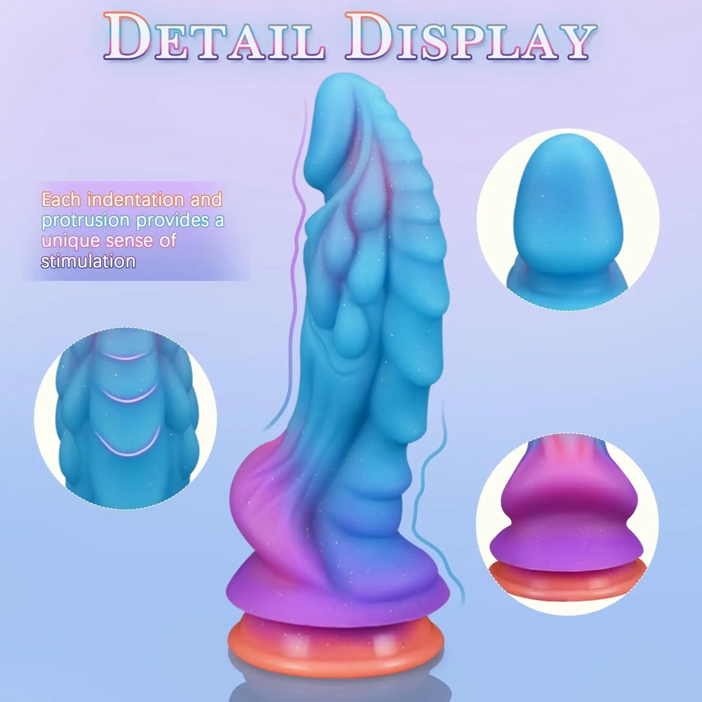 Realistic Monster alien Dildo Fantasy Thick Giant Animal Dragon Anal Dildo with Suction Cup Silicone Luminous Penis G-Spot Dildo
