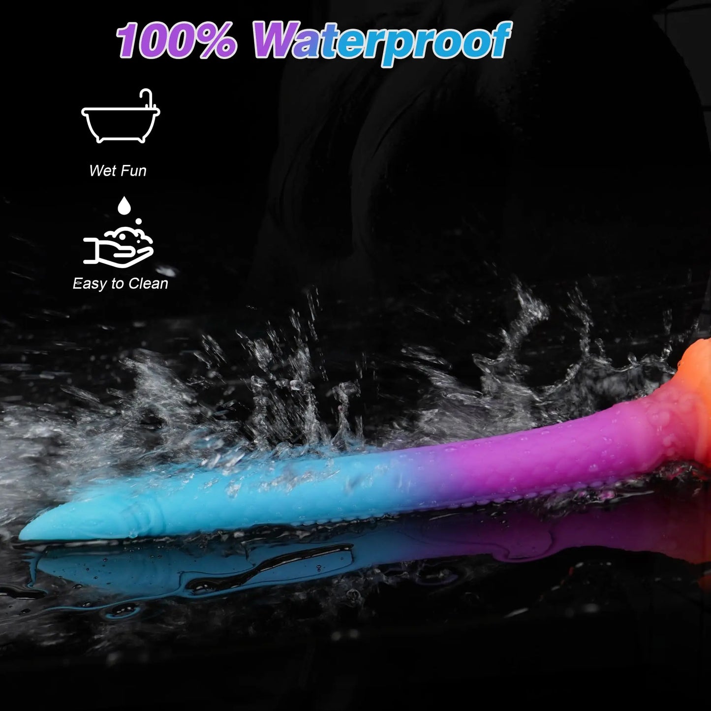 Adult Sex Toys Realistic Animal Octopus Tentacle Dildo Extra Long Rod Whip Luminous Dragon Silicone Anal Plug With Suction Cup
