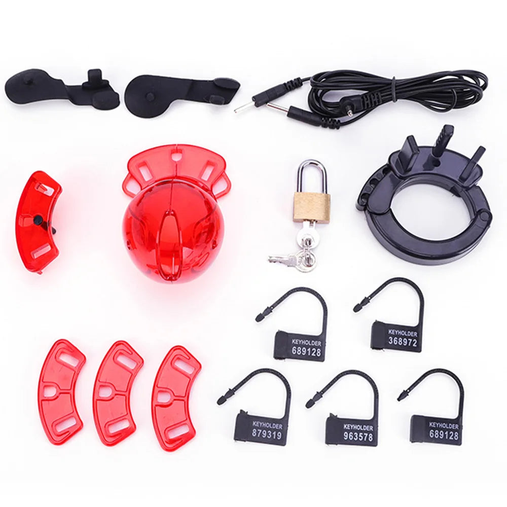 BDSM Electro Shock CB6000 Male Chastity Cock Cage Sex Ball Stretcher,Electric Stimulator Penis Lock Ring Gay Masturbation Tools