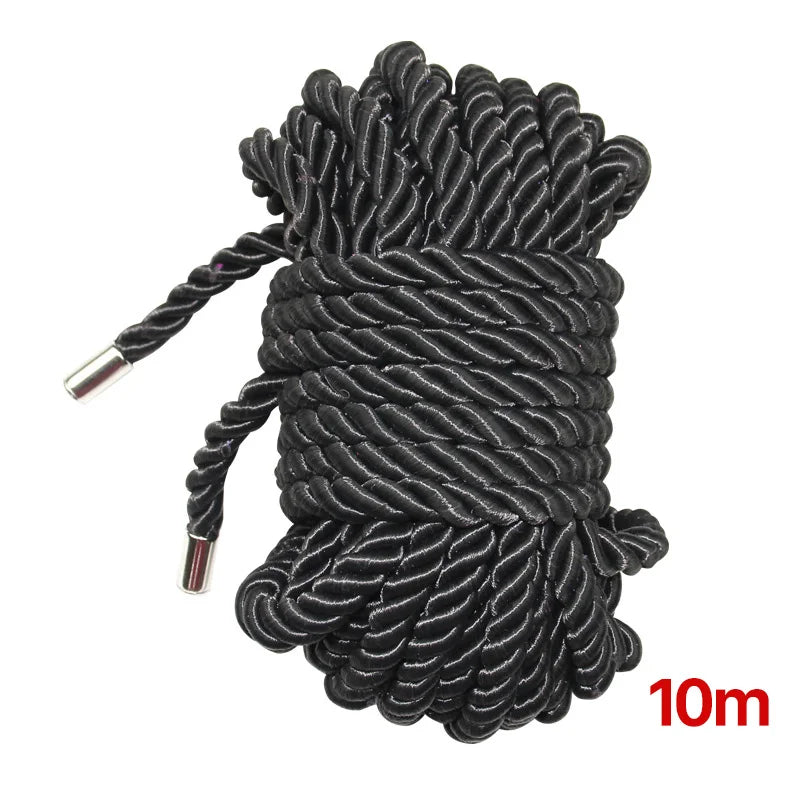 ASHBURNS 5m/10m Upgrade Soft Silk Rope Sex Bondage Restraint Slave Roleplay Sex Toys For Women Couples Adult Games Erotic Bdsm Fetish