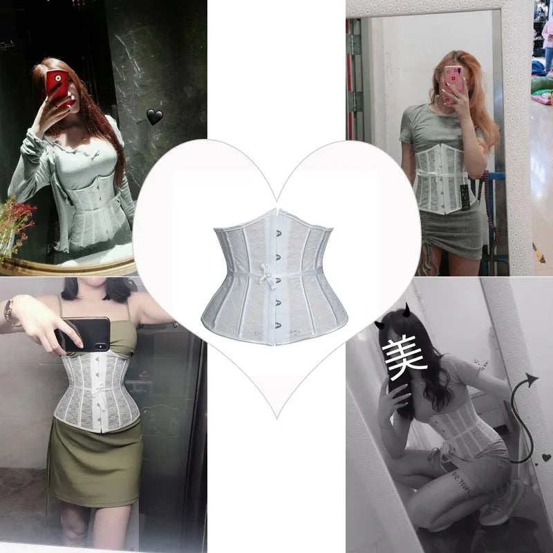 Steel Boned Corset Lace Corset Underbust Corset Sexy Corset lace up corset корсет баска gothic steampunk corset top 8902