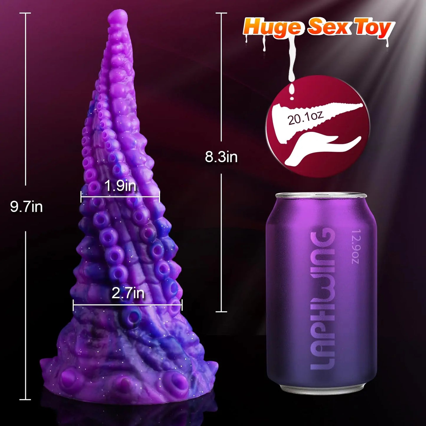 Ashburn Fantasy Octopus Tentacle Dildo Big Monster alien Dragon Dildo With Suction Cup Silicone Anal Plug Huge Sex Toys for Women Men