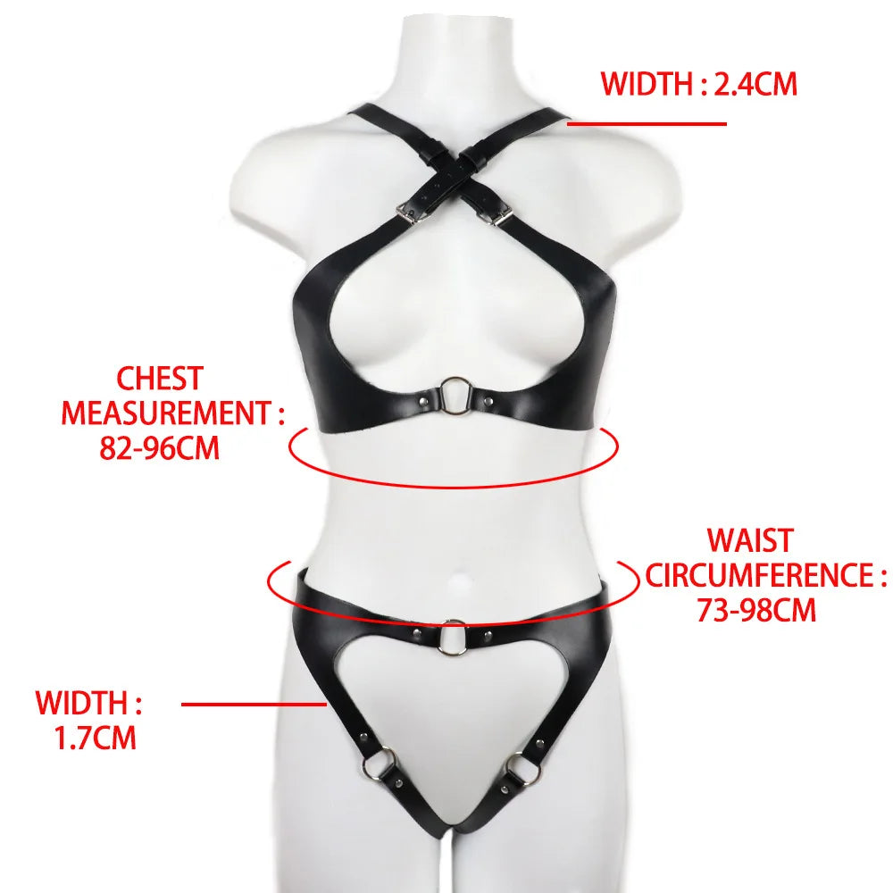 Sexy Lingerie Leather Sm Products Body Harness Adjustable Fashion Design Style Tight Sexy Lingerie