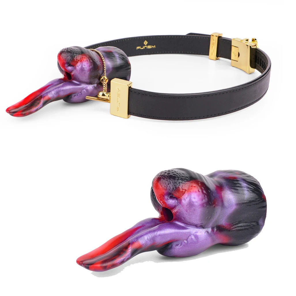 BDSM Ball Gag Black Red Silicone Gag Leather Straps Adult Bondage Restraints Sex Play Fetish Costume Restraint Toys