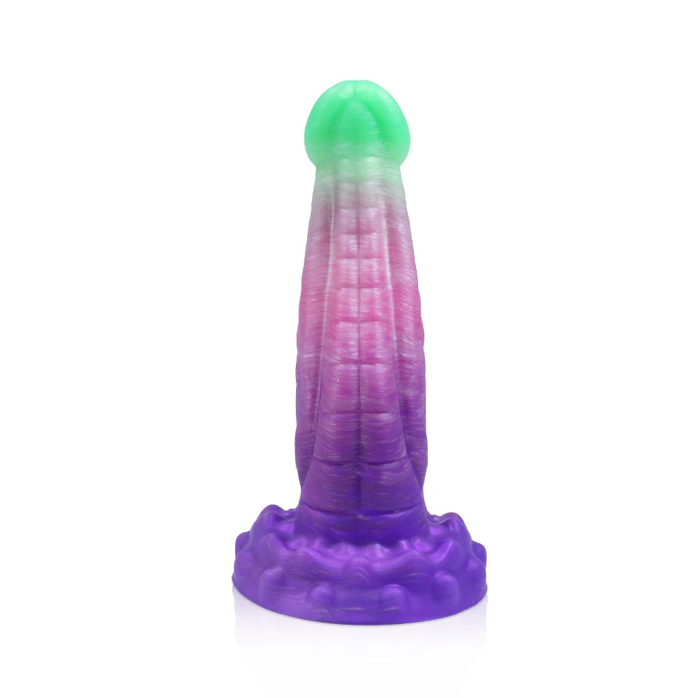 8 Inch 2024 Colorful Dildos Soft Purple Suction Cup Alien Dildo and Anal Plug Fantasy Cobra Dildo for Men and Women Adult Use